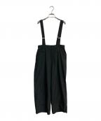 SHIPS anyシップスエニィ）の古着「ドロスト ワイド サロペット　724-51-0144」｜ブラック