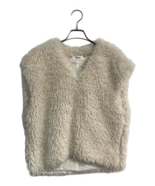 MIESROHE（ミースロエ）MIESROHE (ミースロエ) シャギーベストトップス　MWFT224010 アイボリー サイズ:Freeの古着・服飾アイテム