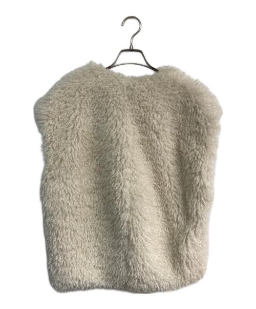 MIESROHE（ミースロエ）MIESROHE (ミースロエ) シャギーベストトップス　MWFT224010 アイボリー サイズ:Freeの古着・服飾アイテム