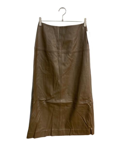 SLOBE IENA（スローブ イエナ）SLOBE IENA (スローブ イエナ) フェイクレザースカート 24060912502040 ブラウン サイズ:38 未使用品の古着・服飾アイテム