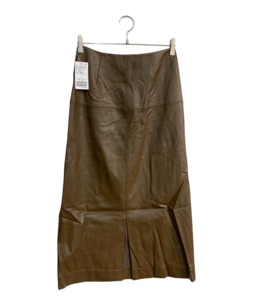 SLOBE IENA（スローブ イエナ）SLOBE IENA (スローブ イエナ) フェイクレザースカート 24060912502040 ブラウン サイズ:38 未使用品の古着・服飾アイテム