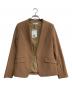 PLST（プラステ）の古着「ノーカラージャケット　12-7404004」｜ブラウン