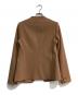 PLST (プラステ) ノーカラージャケット　12-7404004 ブラウン サイズ:S 未使用品：5000円