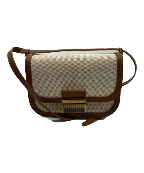 CHARLES & KEITH（チャールズアンドキース）CHARLES & KEITH (チャールズ＆キース) シャーロット キャンバスツートーンバッグ ブラウンの古着・服飾アイテム