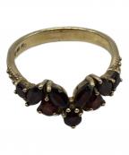 ROKUZANロクザン）の古着「ストーンリング」｜レッド×ゴールド