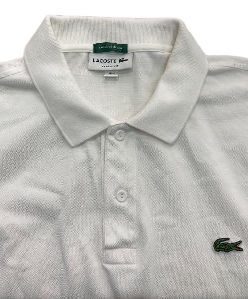 LACOSTE（ラコステ）LACOSTE (ラコステ) 鹿の子ポロシャツ　PH091PL ホワイト サイズ:Lの古着・服飾アイテム
