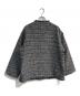 PLST (プラステ) ノーカラーツイードジャケット　12-2404018 ブラック×ホワイト サイズ:M：6000円
