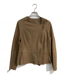 Aquascutum（アクアスキュータム）の古着「ライトレザージャケット 5009304042」｜ブラウン