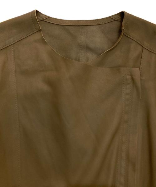 Aquascutum（アクアスキュータム）Aquascutum (アクアスキュータム) ライトレザージャケット 5009304042 ブラウン サイズ:8の古着・服飾アイテム