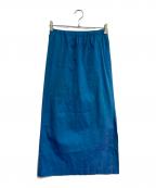 CABANキャバン）の古着「シルクネップストレッチ ロングスカート　39-05-31-05004」｜ブルー