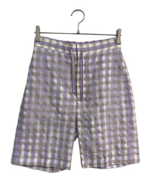 CABANA（カバナ）Cabana (カバナ) チェック ショートパンツ　23SS-PT02-A パープル サイズ:36の古着・服飾アイテム