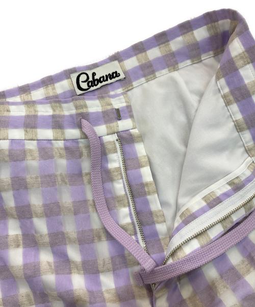 CABANA（カバナ）Cabana (カバナ) チェック ショートパンツ　23SS-PT02-A パープル サイズ:36の古着・服飾アイテム