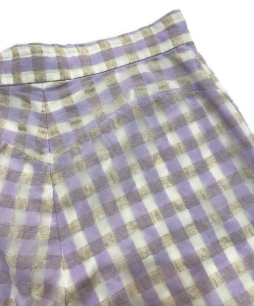 CABANA（カバナ）Cabana (カバナ) チェック ショートパンツ　23SS-PT02-A パープル サイズ:36の古着・服飾アイテム