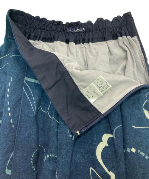 Pal'las Palace（パラスパレス）PAL'LAS PALACE (パラスパレス) 総柄スカート　PFSK-0447A ネイビー サイズ:2の古着・服飾アイテム