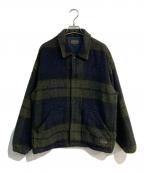 PENDLETONペンドルトン）の古着「チェック柄コーチジャケット　1575-6206」｜グリーン×ネイビー