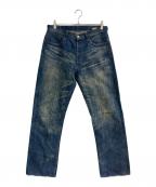 SUGAR CANEシュガーケーン）の古着「ハワイ藍 砂糖黍デニムパンツ　SC40401　ALOHA DENIM ダメージ加工」｜インディゴ