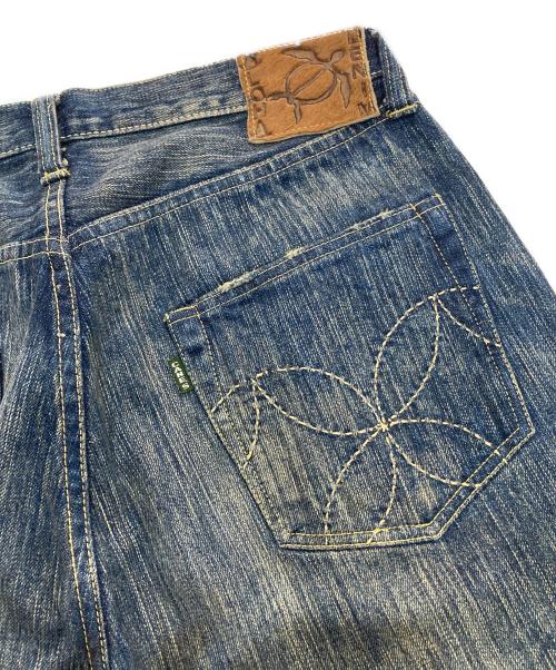 SUGAR CANE（シュガーケーン）SUGAR CANE (シュガーケーン) ハワイ藍 砂糖黍デニムパンツ　SC40401　ALOHA DENIM ダメージ加工 インディゴ サイズ:W34L34の古着・服飾アイテム