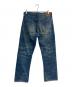 SUGAR CANE (シュガーケーン) ハワイ藍 砂糖黍デニムパンツ　SC40401　ALOHA DENIM ダメージ加工 インディゴ サイズ:W34L34：7000円