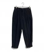 COMME des GARCONS HOMME PLUSコムデギャルソンオムプリュス）の古着「ステッチ2タックパンツ　AD1993　PP-10016L」｜ブラック