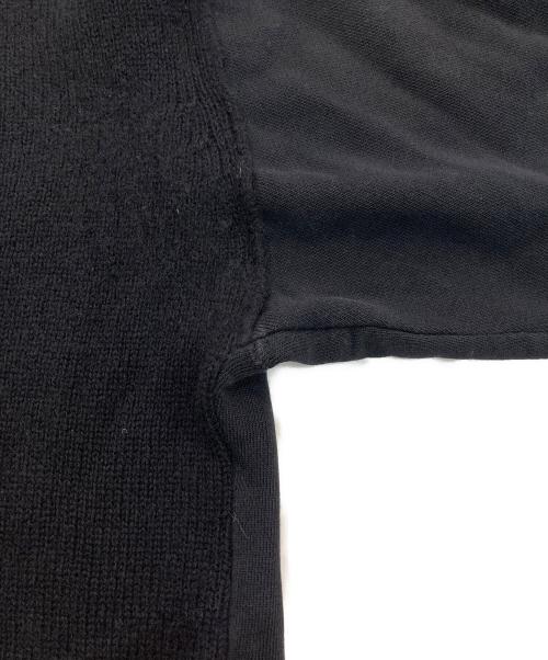 COMME des GARCONS HOMME（コムデギャルソン オム）COMME des GARCONS HOMME (コムデギャルソン オム) スウェット切替ニット　 AD1998 田中オム　HT-040200 ブラック サイズ:不明の古着・服飾アイテム