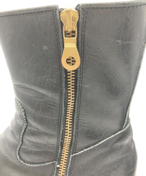 KIDS LOVE GAITE（キッズラブゲイト）KIDS LOVE GAITE (キッズラブゲイト) ラバーサイドジップブーツ ブラック サイズ: 8 1/2の古着・服飾アイテム