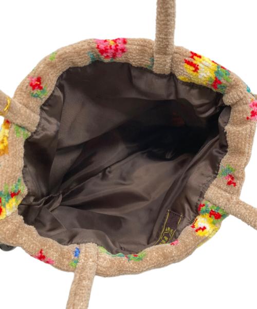 FEILER（フェイラー）FEILER (フェイラー) ハイジ 手付き巾着バッグ ベージュの古着・服飾アイテム