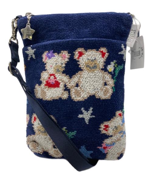 FEILER（フェイラー）FEILER (フェイラー) リーベ＆リリア スマホショルダーバッグ ネイビーの古着・服飾アイテム