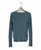 AURALEEオーラリー）の古着「SUPER FINE WOOL WIDE RIB KNIT　17AW　A7AB01WR」｜ブルー
