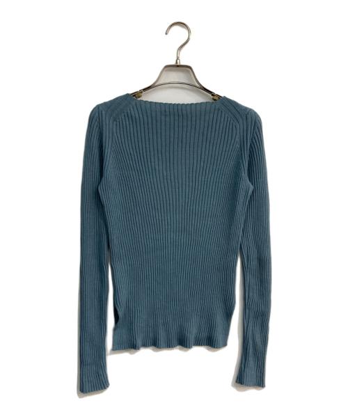 AURALEE（オーラリー）AURALEE (オーラリー) SUPER FINE WOOL WIDE RIB KNIT　17AW　A7AB01WR ブルーの古着・服飾アイテム