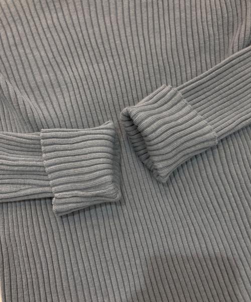 AURALEE（オーラリー）AURALEE (オーラリー) SUPER FINE WOOL WIDE RIB KNIT　17AW　A7AB01WR ブルーの古着・服飾アイテム