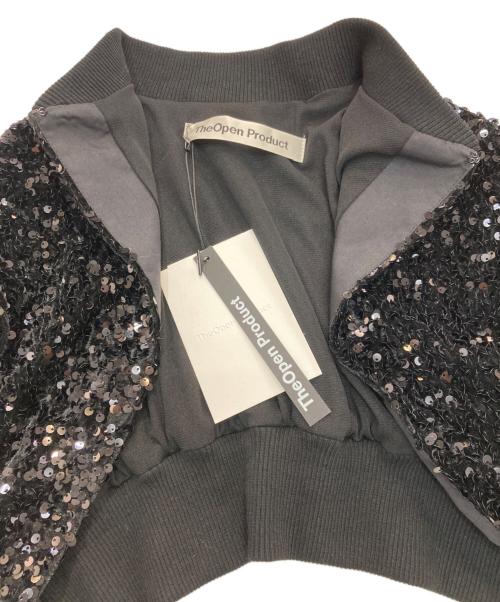 TheOpen Product（ザ オープンプロダクト）TheOpen Product (ザ オープンプロダクト) SPANGLE BOLERO JACKET　GTQ223JK009 ブラック サイズ:1の古着・服飾アイテム