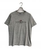 stussyステューシー）の古着「クロスボーンプリントTシャツ」｜グレー
