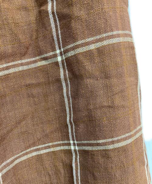 nagonstans（ナゴンスタンス）nagonstans (ナゴンスタンス) チェックバルーンパンツ　470ES631-2020 ブラウン サイズ:36の古着・服飾アイテム