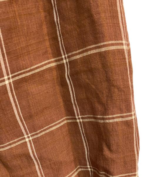 nagonstans（ナゴンスタンス）nagonstans (ナゴンスタンス) チェックバルーンパンツ　470ES631-2020 ブラウン サイズ:36の古着・服飾アイテム