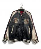 一心如鏡イッシンニョキョウ）の古着「スカジャン　83429」｜ブラック×アイボリー