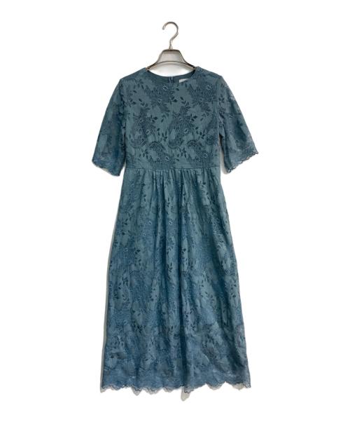 BEAUTY&YOUTH（ビューティーアンドユース）BEAUTY&YOUTH (ビューティーアンドユース) フラワーレースロングドレス　1626-162-3456 ブルー サイズ:Sの古着・服飾アイテム