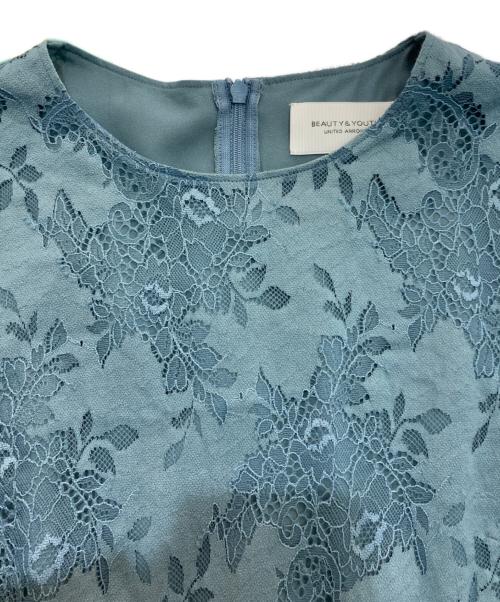 BEAUTY&YOUTH（ビューティーアンドユース）BEAUTY&YOUTH (ビューティーアンドユース) フラワーレースロングドレス　1626-162-3456 ブルー サイズ:Sの古着・服飾アイテム