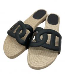 HERMES（エルメス）の古着「ファモサ エスパドリーユ サンダル」｜ベージュ×ブラック