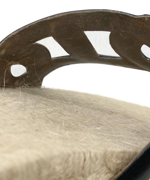 HERMES（エルメス）HERMES (エルメス) ファモサ エスパドリーユ サンダル ベージュ×ブラック サイズ:37の古着・服飾アイテム