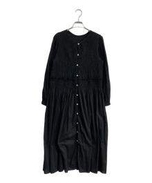 JOURNAL STANDARD relume（ジャーナルスタンダード レリューム）の古着「コットンボイルクリンクルシャーリングワンピース　24040462100110」｜ブラック