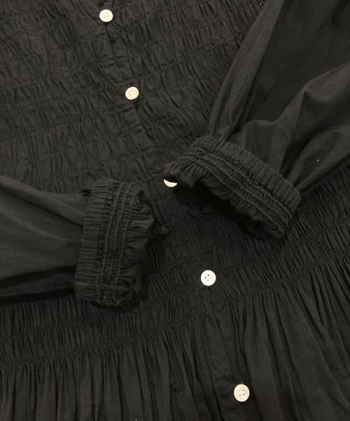 JOURNAL STANDARD relume（ジャーナルスタンダード レリューム）JOURNAL STANDARD relume (ジャーナルスタンダード レリューム) コットンボイルクリンクルシャーリングワンピース　24040462100110 ブラック サイズ:Freeの古着・服飾アイテム