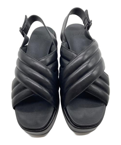 CAMPER（カンペール）CAMPER (カンペール) Misia クロスストラップレザーサンダル ブラック サイズ:36の古着・服飾アイテム