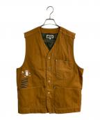 A BATHING APEア ベイシング エイプ）の古着「TIGER WORKER VEST」｜ブラウン