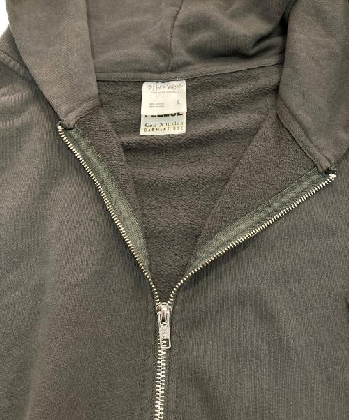 SHAKA WEAR（シャカウェア）shaka wear (シャカウェア) 12oz LOS ANGELES HEAVYWEIGHT GARMENT DYE DOUBLE ZIPPER HOODIE スミクロ サイズ:Lの古着・服飾アイテム
