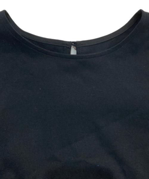 ARPEGE STORY（アルページュストーリー）Arpege story (アルページュストーリー) 異素材ペプラムフリルカットソー ブラック サイズ:2の古着・服飾アイテム