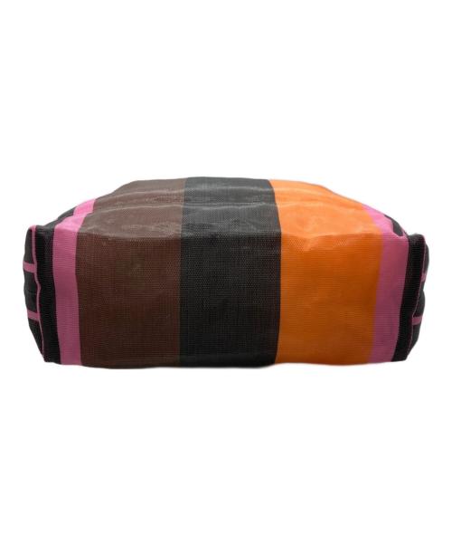 MARNI（マルニ）MARNI (マルニ) MARNI MARKET STRIPE BAG ピンク×ブラックの古着・服飾アイテム