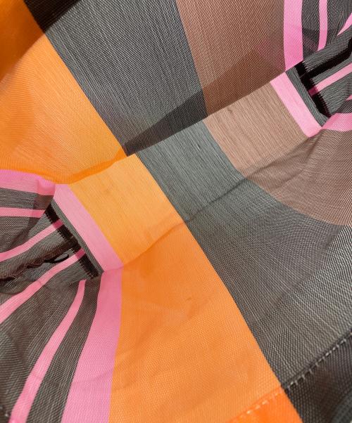 MARNI（マルニ）MARNI (マルニ) MARNI MARKET STRIPE BAG ピンク×ブラックの古着・服飾アイテム