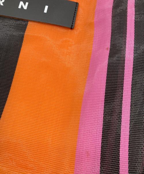 MARNI（マルニ）MARNI (マルニ) MARNI MARKET STRIPE BAG ピンク×ブラックの古着・服飾アイテム
