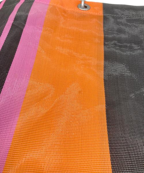 MARNI（マルニ）MARNI (マルニ) MARNI MARKET STRIPE BAG ピンク×ブラックの古着・服飾アイテム