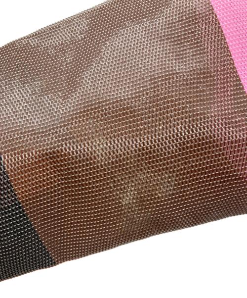 MARNI（マルニ）MARNI (マルニ) MARNI MARKET STRIPE BAG ピンク×ブラックの古着・服飾アイテム